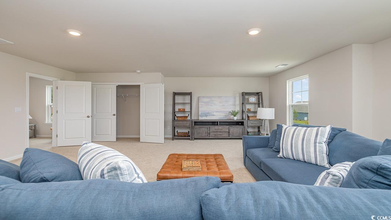 303 Ridley Street Longs, SC 29568 - Photo 23 of 31 Living room featuring carpet flooring and recessed lighting