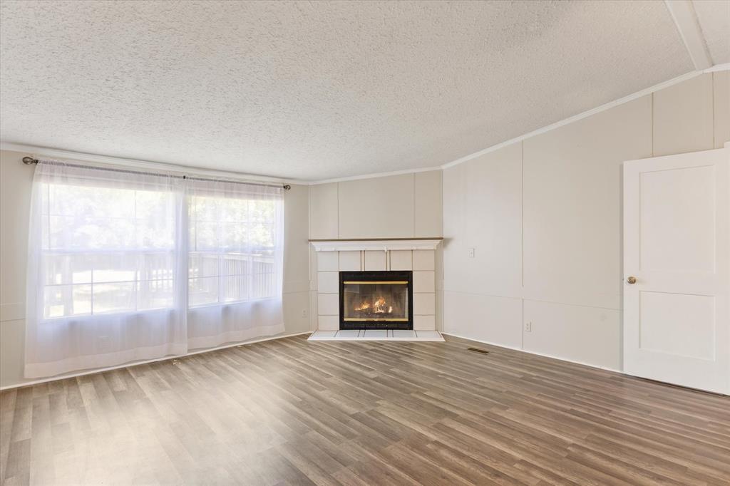 Living room with fireplace