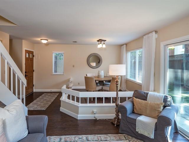 78 Redding Road Campbell, CA 95008 - Photo 5 of 22 a living room with furniture a chandelier and a large window