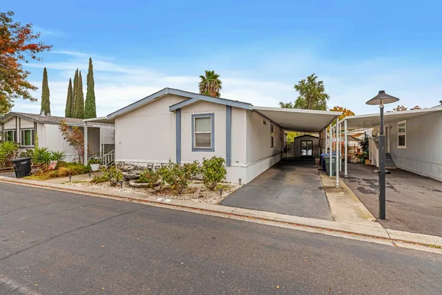 a view of a house with a patio