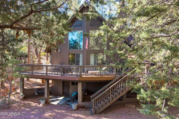 a tree in the middle of a yard