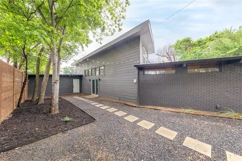 a backyard of a house