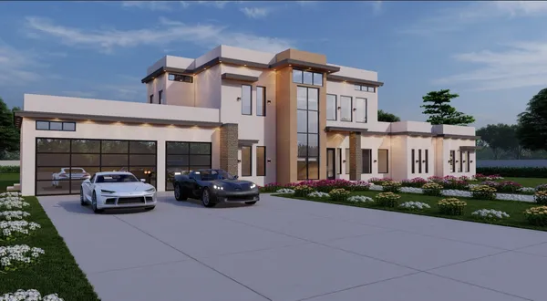 a car parked in front of a building