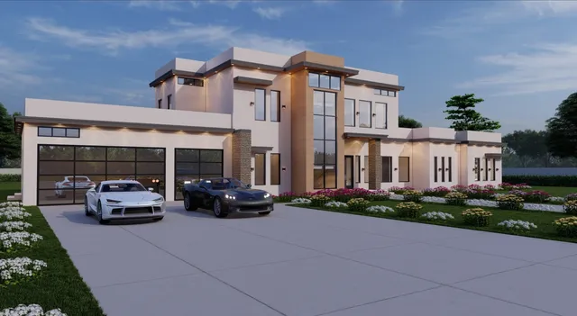 a car parked in front of a building