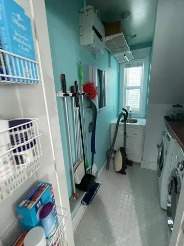 a view of gym equipment and children play room