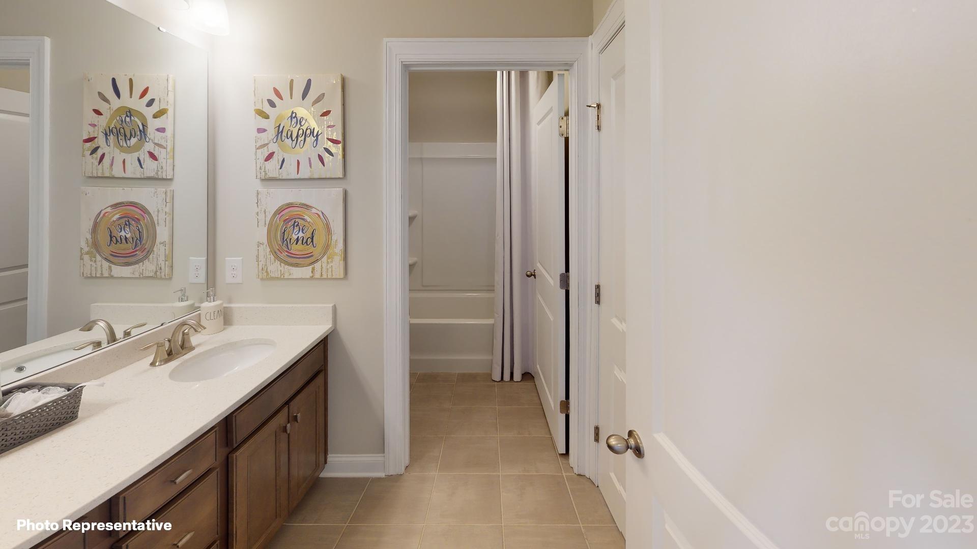 384 Streamwood Road Troutman, NC 28166 - Photo 27 of 36 a bathroom with a sink and a mirror