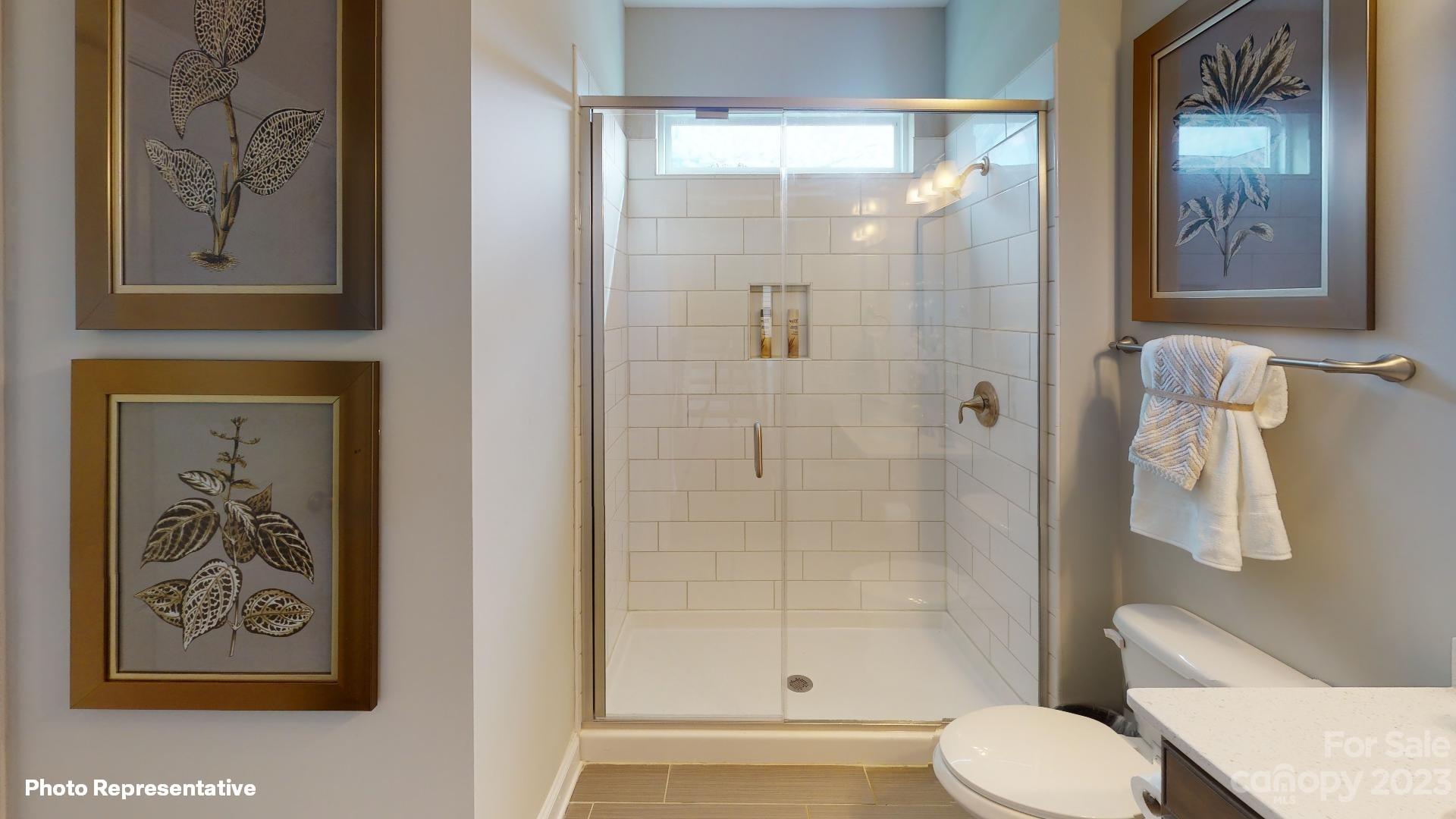 384 Streamwood Road Troutman, NC 28166 - Photo 28 of 36 a bathroom with a shower and toilet