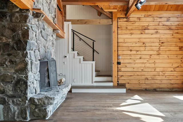 a view of a pathway of building