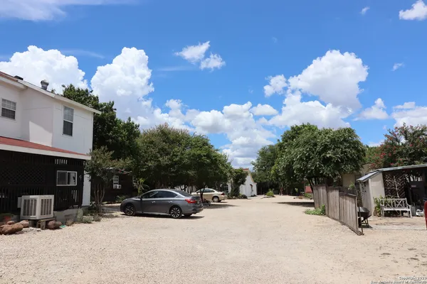 a car parked in front of a house