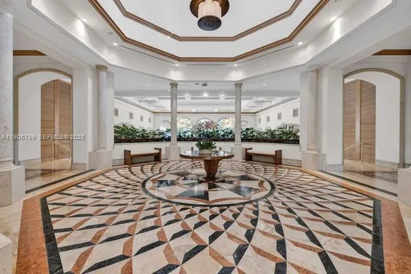 a living room with patio