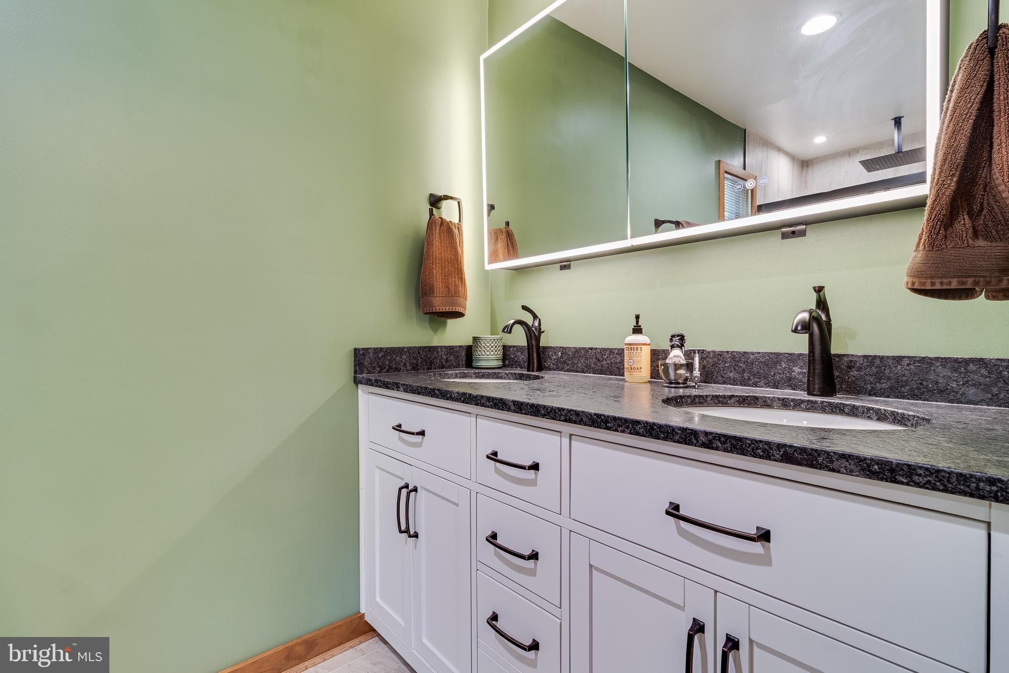 247 Frontier Trail Lusby, MD 20657 - Photo 26 of 62 a bathroom with a sink and a mirror