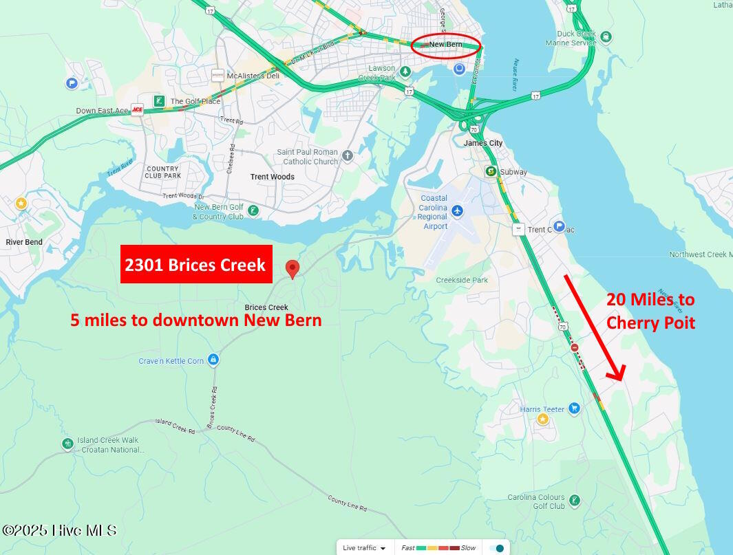 2301 Brices Creek Road New Bern, NC 28562 - Photo 6 of 54 Location Map