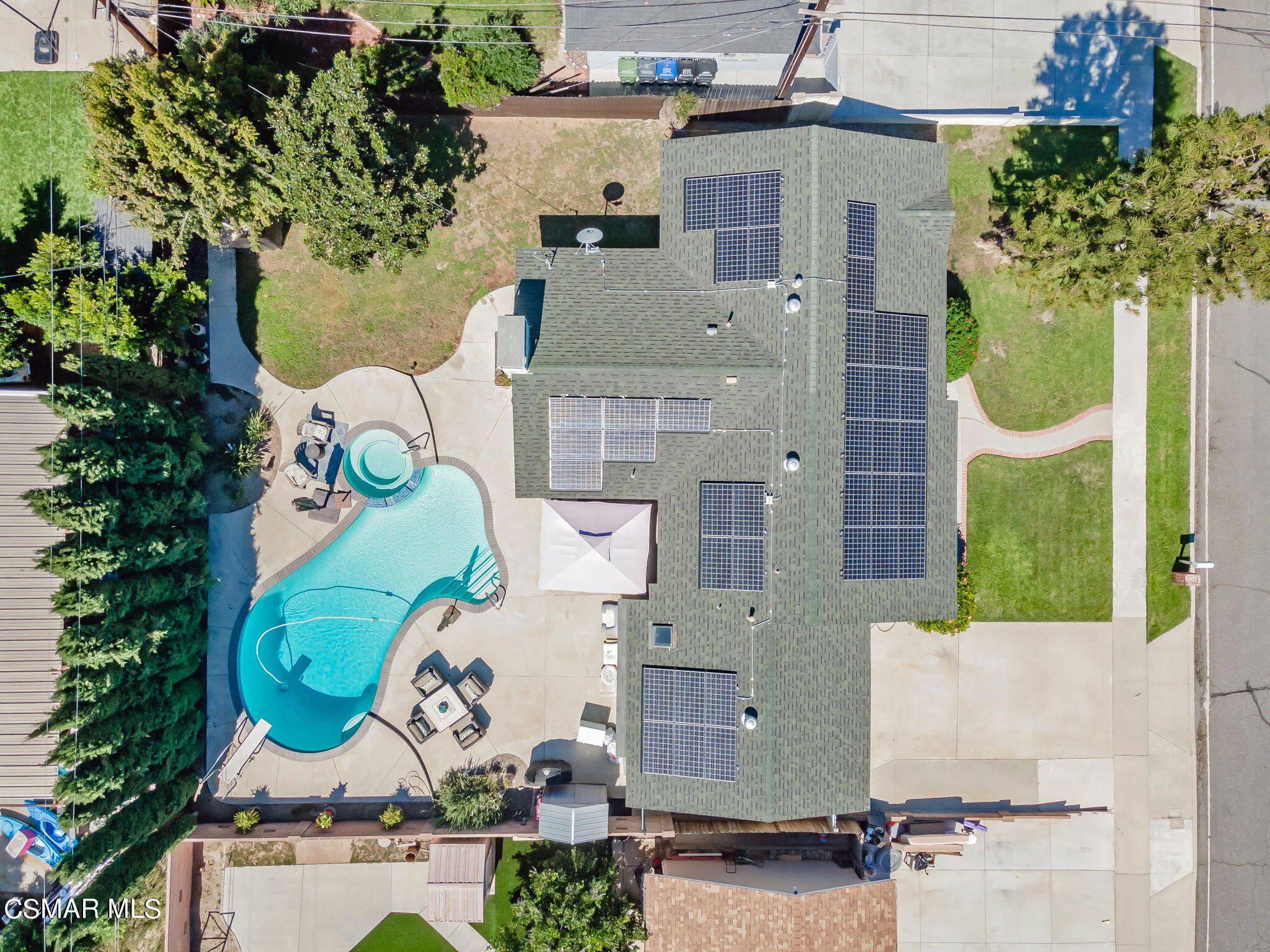 1765 Barnes Street Simi Valley, CA 93063 - Photo 20 of 30 an aerial view of a house with a yard and a large tree