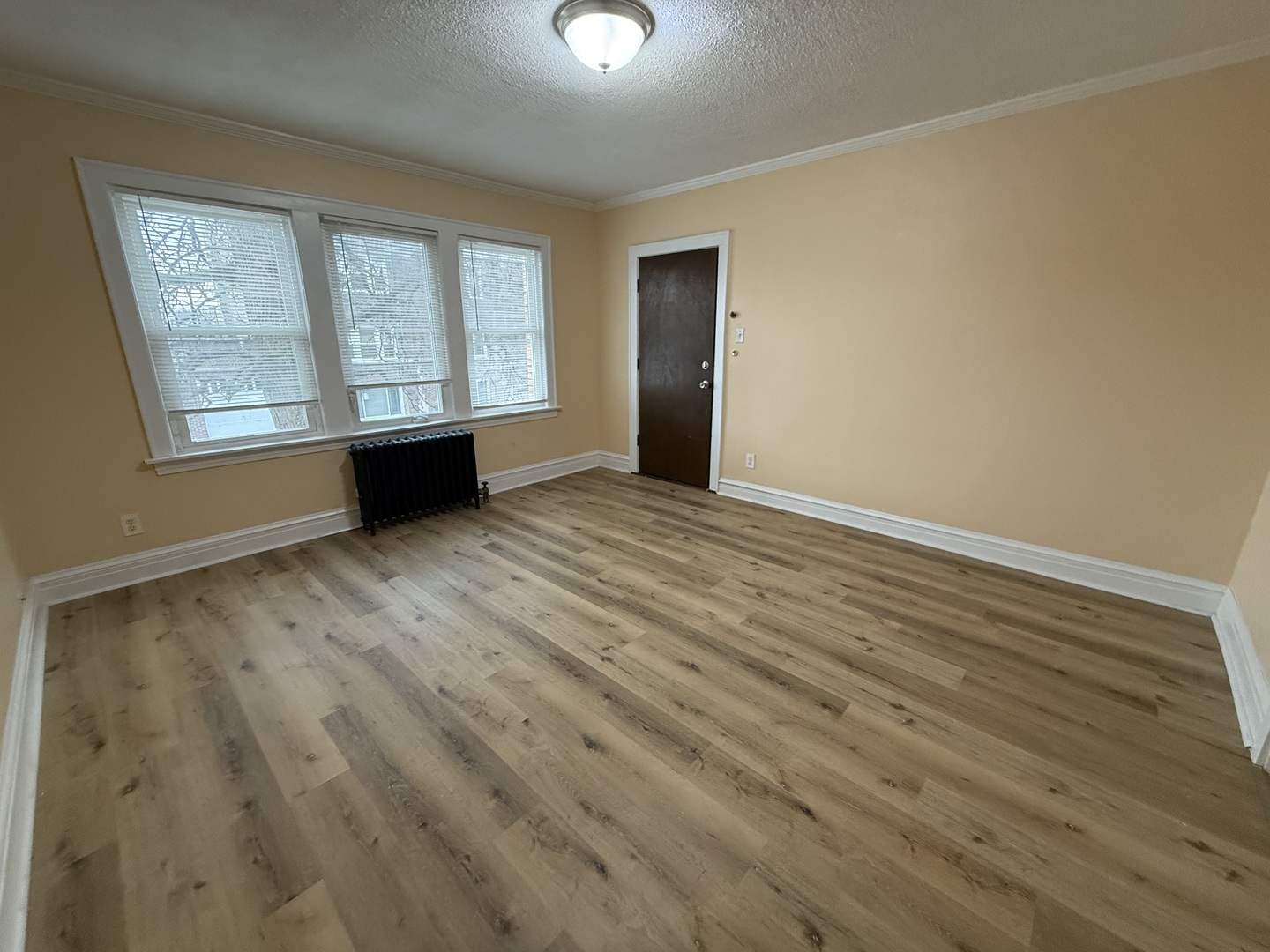 6441 West 23rd Street, Unit 14 Berwyn, IL 60402 - Photo 2 of 11 an empty room with wooden floor and windows