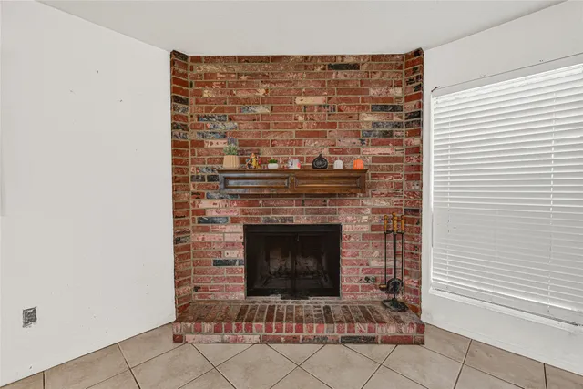 a building with a fireplace in it