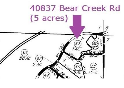 40837 Bear Creek Road Springville, CA 93265 - Photo 35 of 36 Close Up of Parcel Map