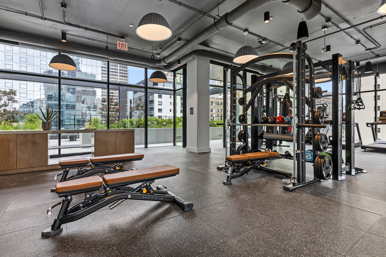 218 East Grand Avenue, Unit 1205 Chicago, IL 60611 - Photo 19 of 20 a view of a room with gym equipment