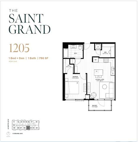 $3,350 | 218 East Grand Avenue, Unit 1205, Chicago, IL 60611