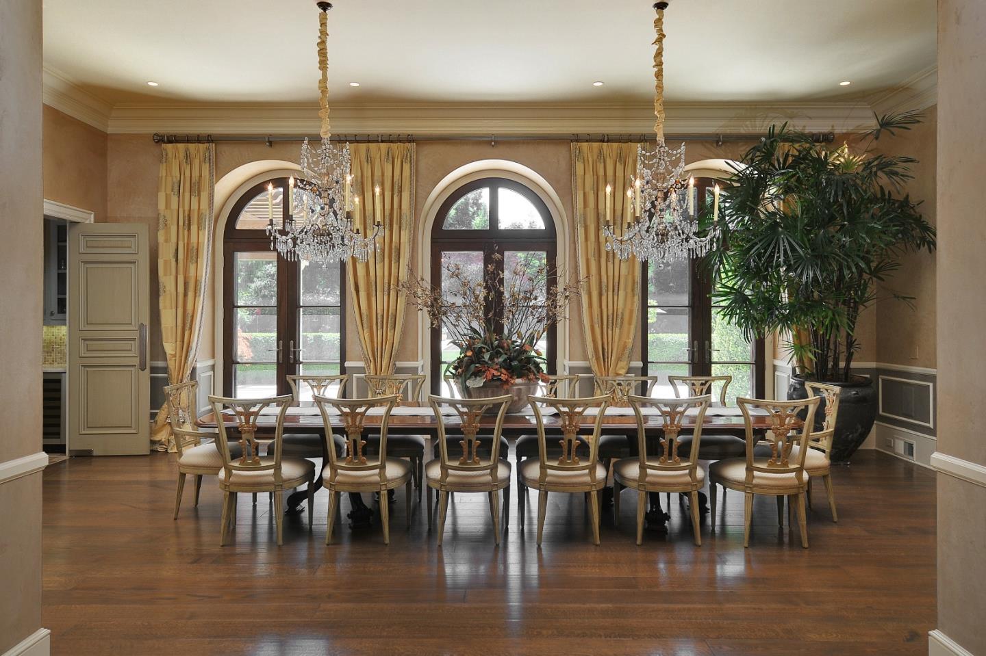 1 Faxon Road Atherton, CA 94027 - Photo 8 of 19 a view of a dining room with furniture window and wooden floor