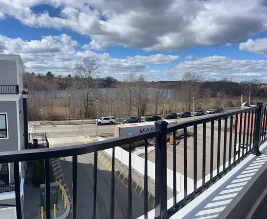 a view of city from a balcony