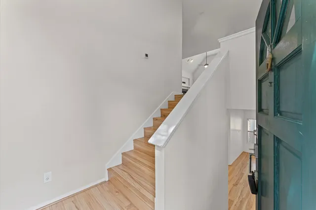 a view of entryway with stairs