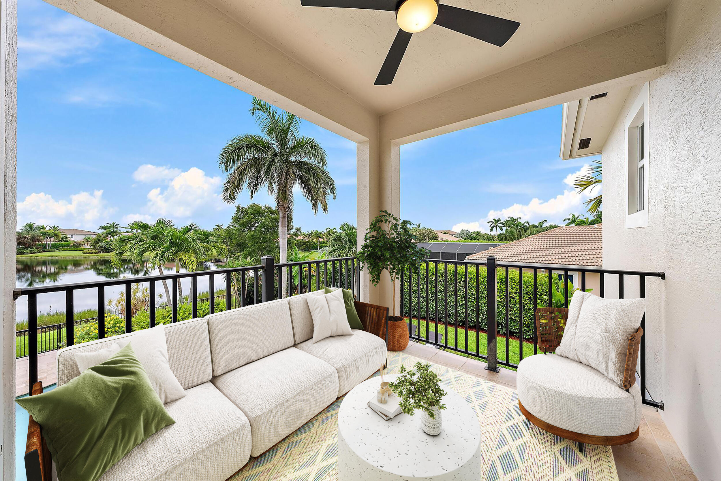 314 Rudder Cay Way Jupiter, FL 33458 - Photo 19 of 66 a balcony with furniture and a potted plant