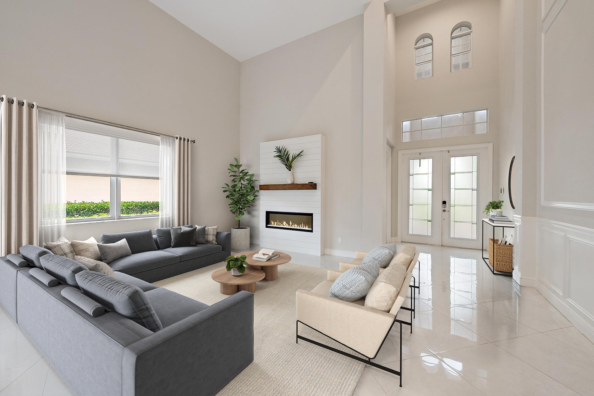 314 Rudder Cay Way Jupiter, FL 33458 - Photo 6 of 66 a living room with furniture and a large window