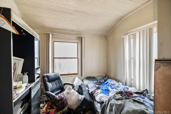 a storage room with storage