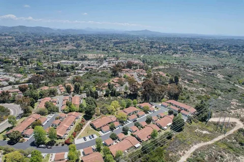 an aerial view of multiple house