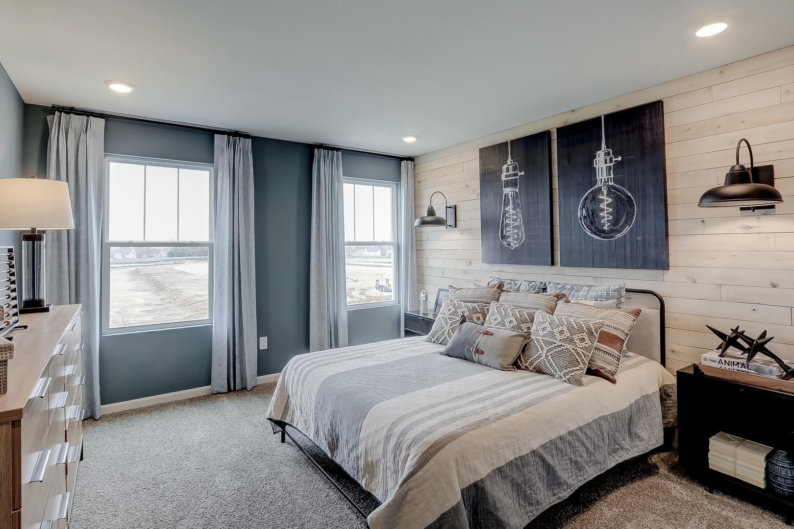 492 Endicott Road South Elgin, IL 60177 - Photo 26 of 30 a bedroom with a large bed and a window