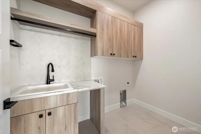 a close view of a sink and tap