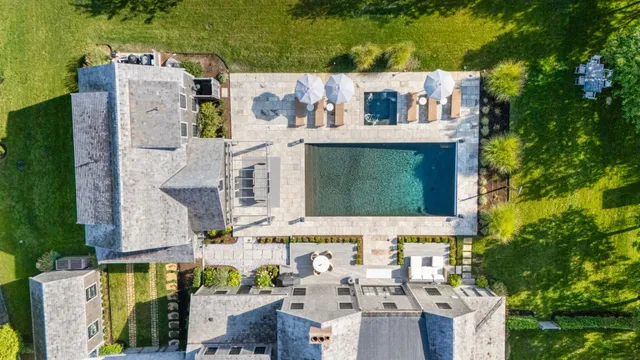 an aerial view of multiple house