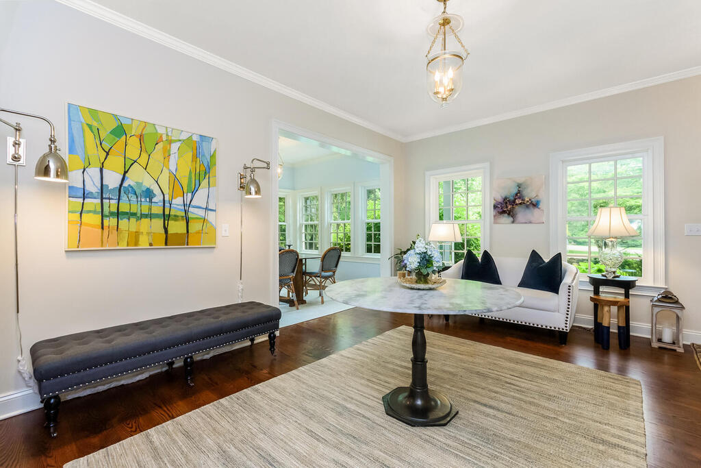 327 Middlesex Road Darien, CT 06820 - Photo 8 of 40 a living room with furniture and wooden floor