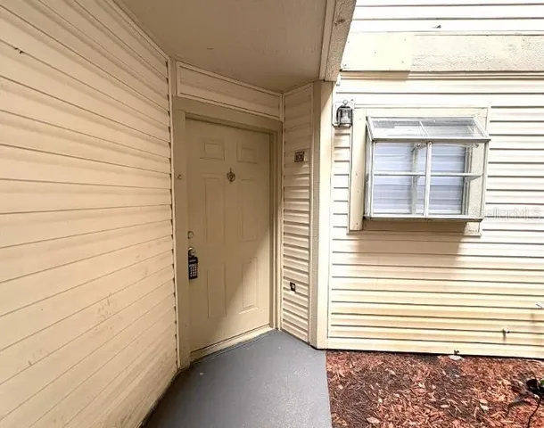 a view of front door of house