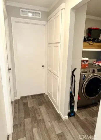 a view of a room with door