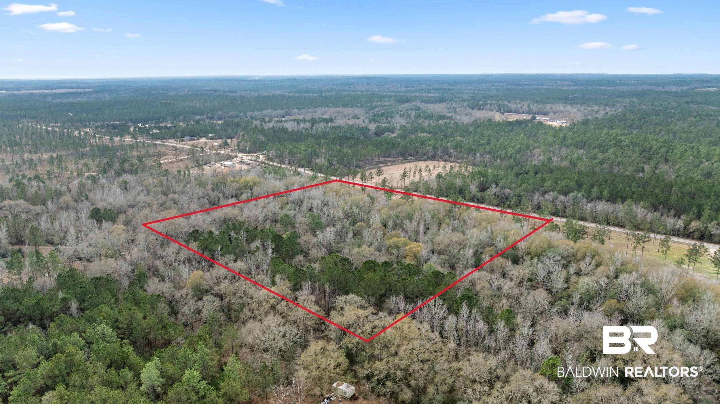 0 Lottie Road Atmore, AL 36502 - Photo 5 of 17 View of property location with property boundaries highlighted