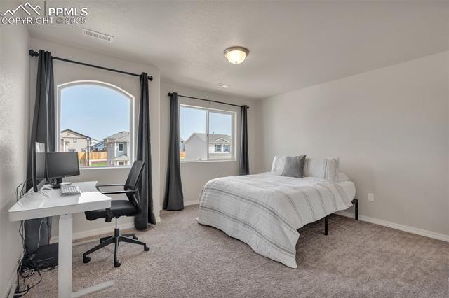 11053 Avena Road Peyton, CO 80831 - Photo 21 of 27 Carpeted bedroom featuring a desk and baseboards