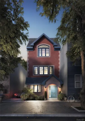 a front view of a house