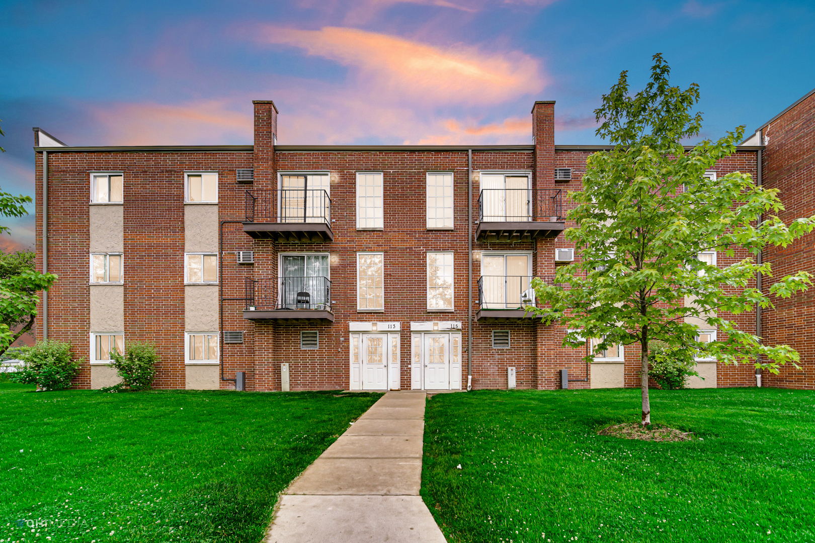 113 West Elk Trail, Unit 313 Carol Stream, IL 60188 - Photo 1 of 12 a front view of a house with a garden and plants