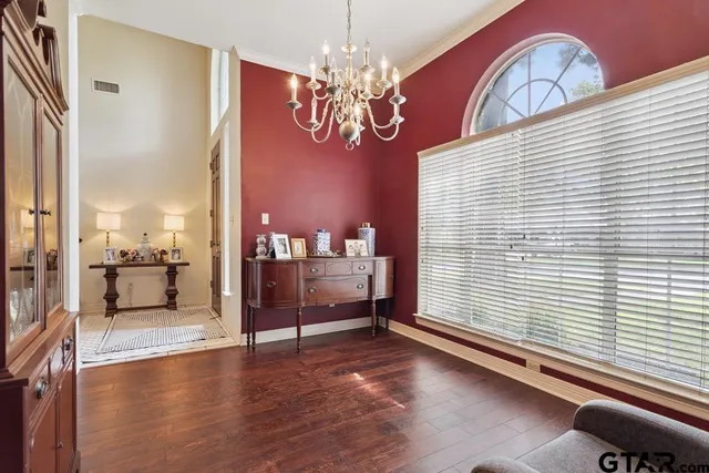 a view of a livingroom with furniture and window