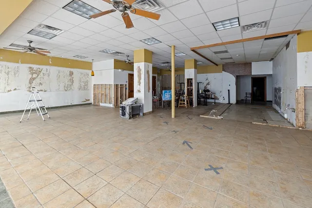 a view of a storage room