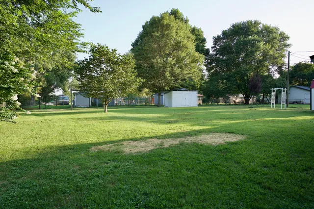a view of a volley ball court