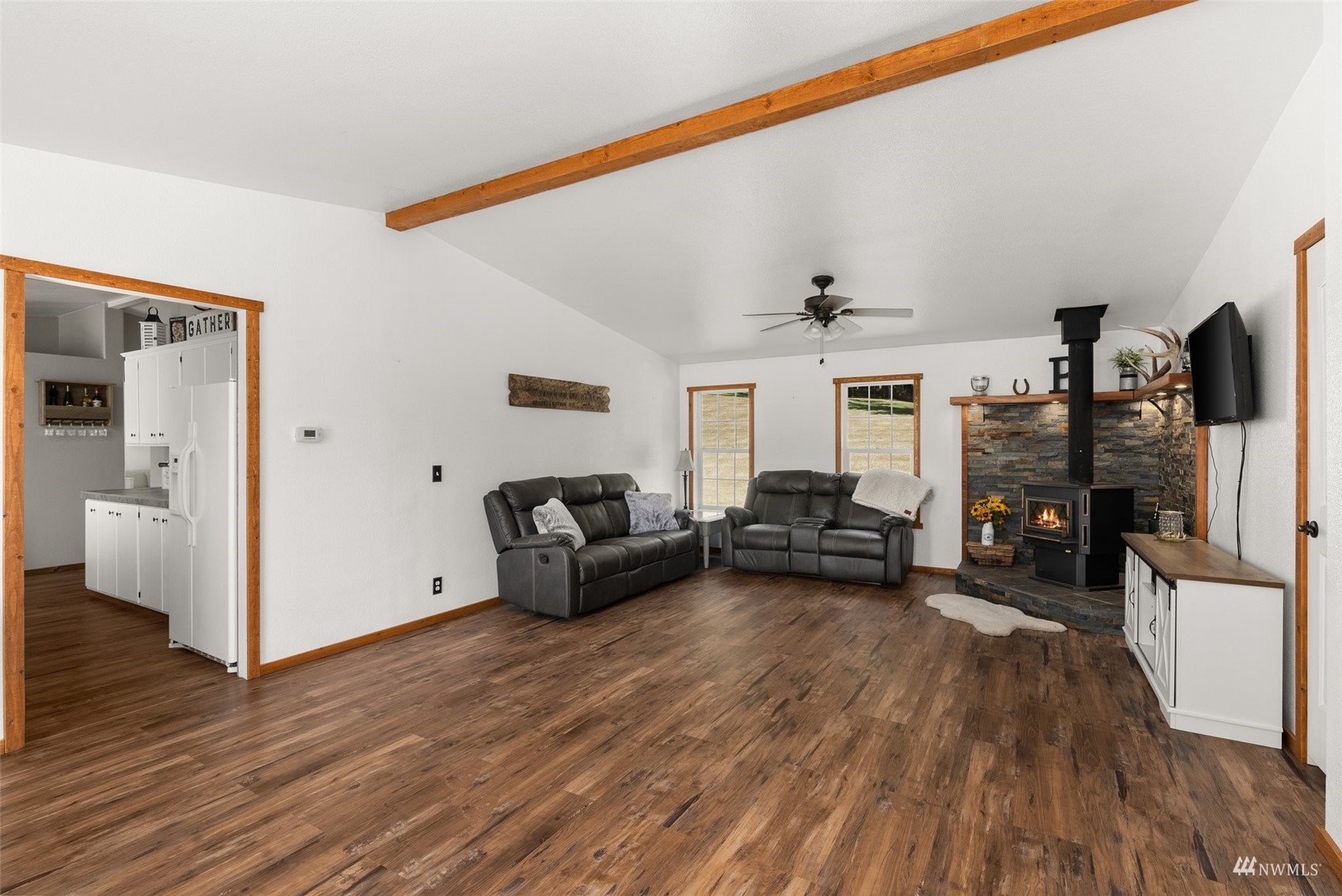182 Holgate Lane Chehalis, WA 98532 - Photo 10 of 38 a living room with furniture and a wooden floor