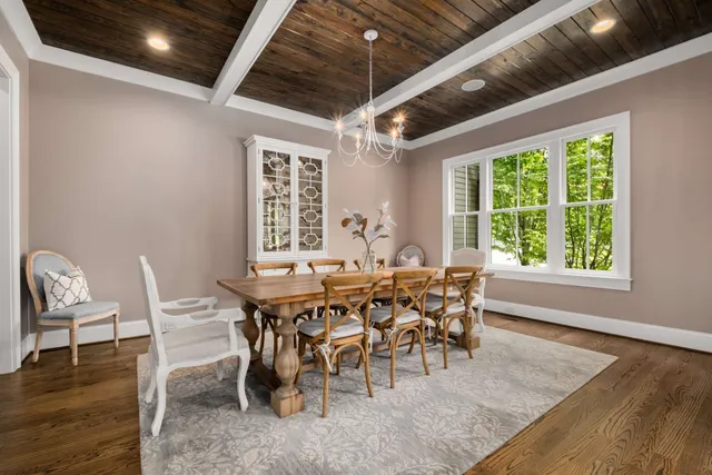 a en suite bathroom with a double vanity sink and a mirror