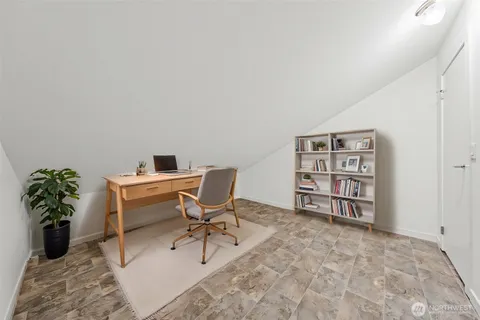 a workspace with furniture