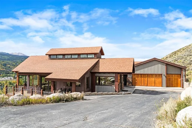 a view of a city with an ocean beach