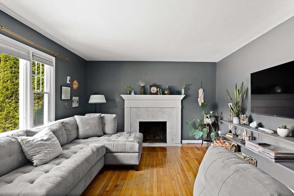 53 Mueller Road Holyoke, MA 01040 - Photo 10 of 40 a living room with furniture fireplace and flat screen tv