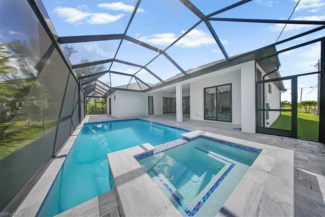 a view of a porch in front of a building