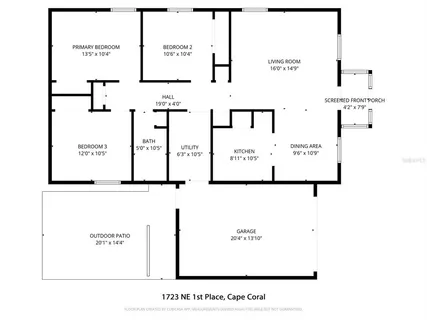 $215,000 | 1723 Northeast 1st Place, Cape Coral, FL 33909