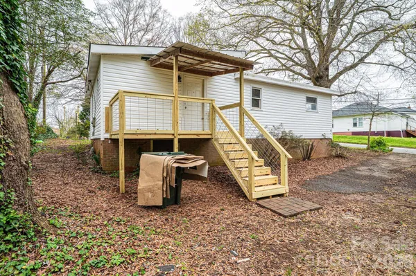 a view of a field with tree s